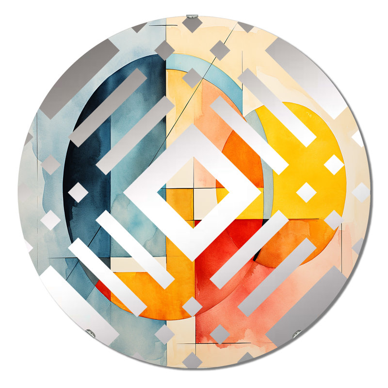 Dzidra - Miroir décoratif diamant, 31,4 po x 31,4 po