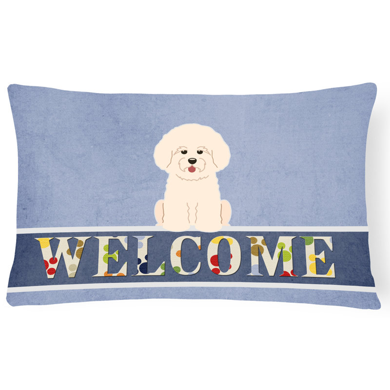 Coussin Bichon Frise Welcome