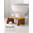Acacia Folding  Wood Toilet Stool - Round Edge
