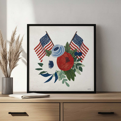 Impression sur toile Americana Floral par Lady Louise Designs