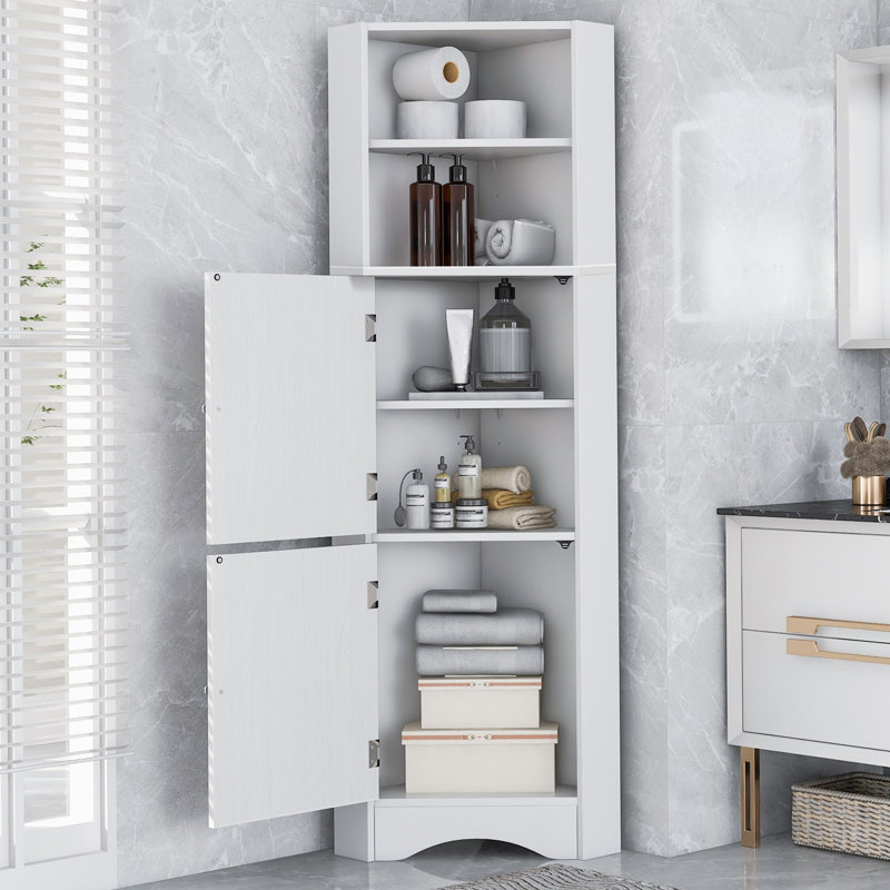 Armoire de salle de bain autoportante 61 po Amos, Blanc