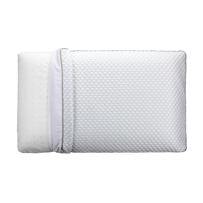 Memory Foam Medium Cooling Pillow, White