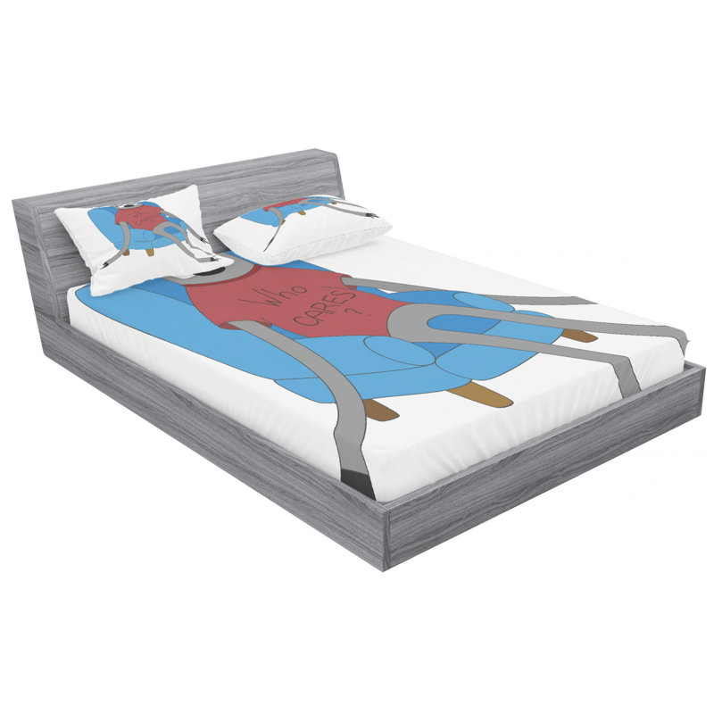 Microfiber Sheet Set, Queen Sheet Set with Fitted Sheet