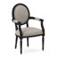 Chaise avec accoudoirs en tissu Dauphin-71069645-71069659