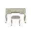 Ensemble de meuble-lavabo classique avec tabouret et tiroirs de couleur argenté