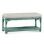 Summer Retreat Wicker Shelf Storage Bench-71425137-71425234