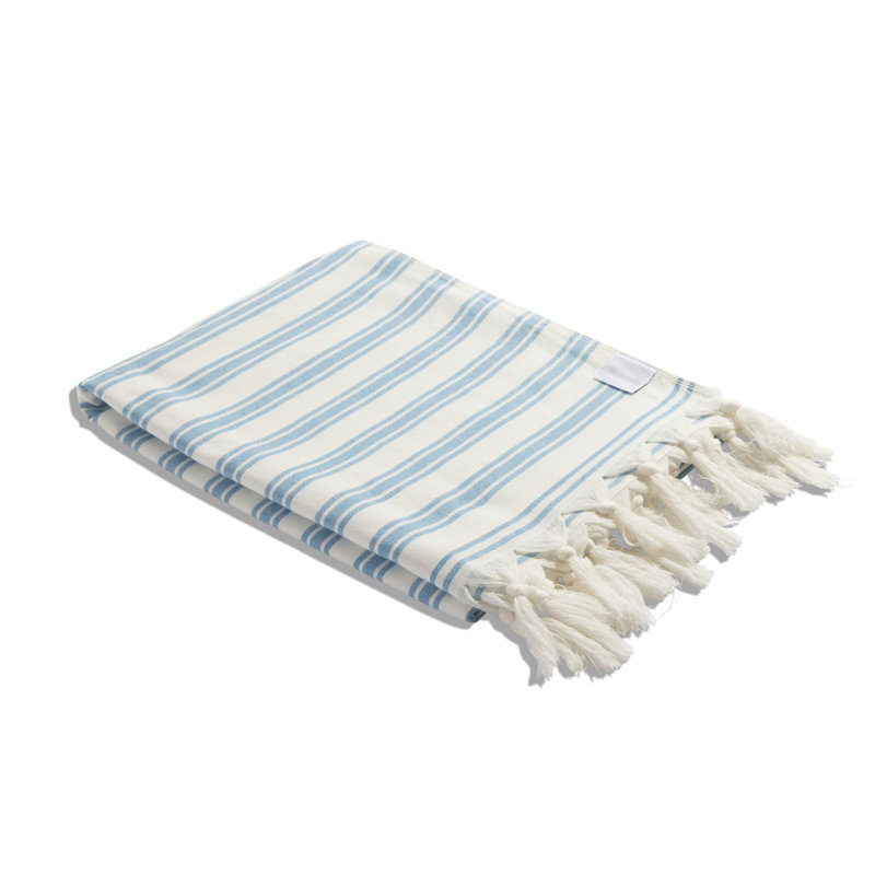Serviette de bain turque Chanyah Bask avec doublure en tissu éponge, fouta de plage à rayures de luxe, 100% coton biologique, 68 po x 37 po
