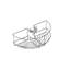 Croydex Clip-On Shower Riser Rail Basket
