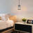 Baconton 1- Light Crystal Matte Black Pendant Light