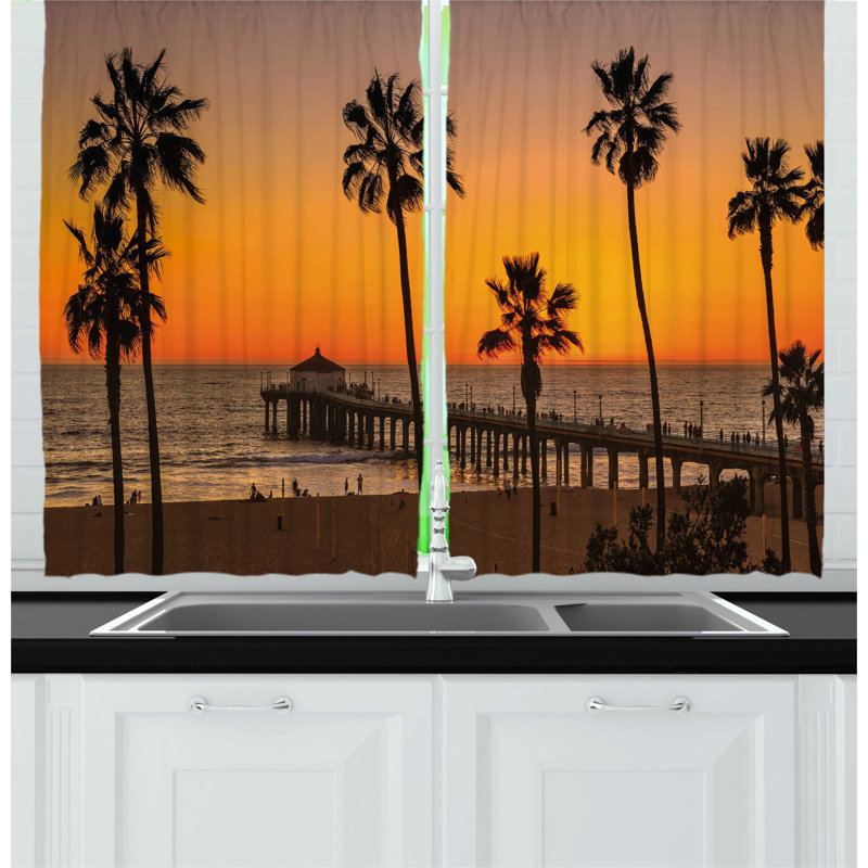 Ruffled Kitchen Curtain