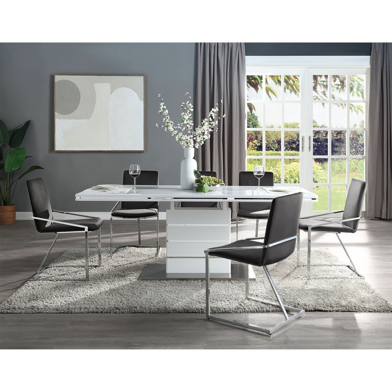 Chaise d'appoint avec base en métal (ensemble de 2)