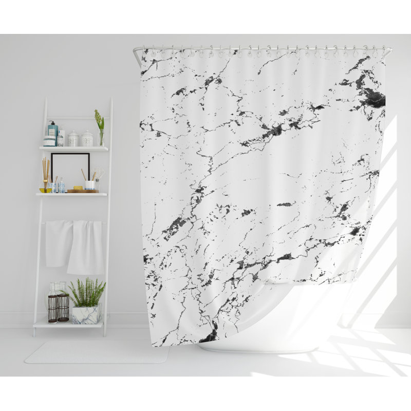 Leatrice Polyester Shower Curtain, 168cm H x 168cm W