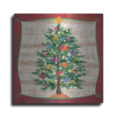  «Collage Christmas 1» par Fiona Stokes-Gilbert, art mural en métal