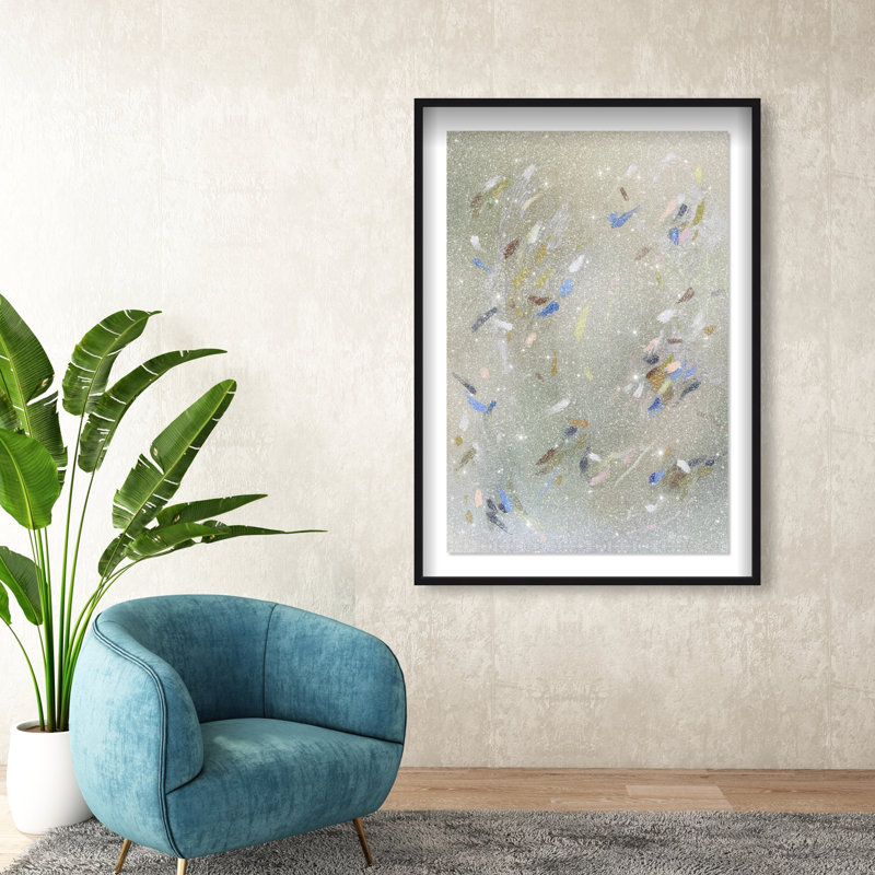 Spontaneous Trace Print by Oliver Gal, 46.5"H x 31.5"W, Black Shadowbox