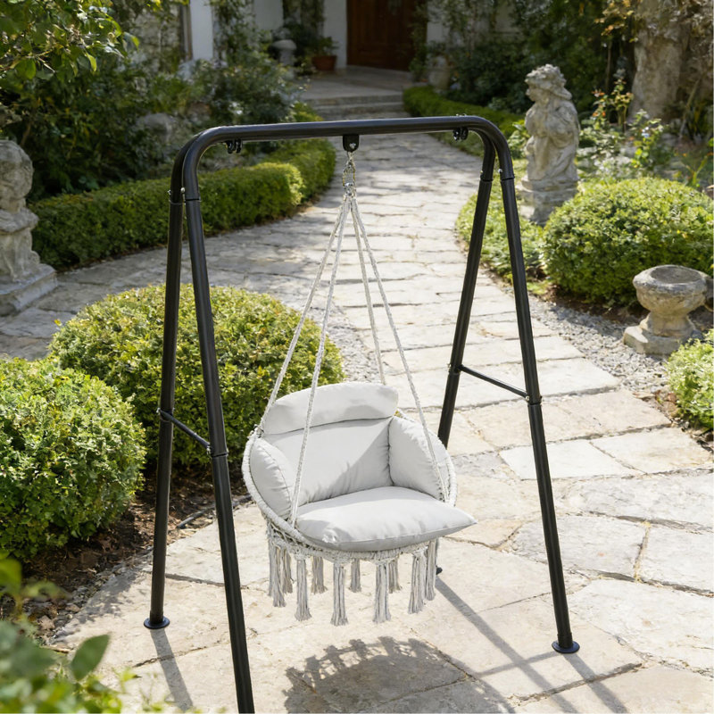 Balancelle d'extérieur pour hamac, Gris, Blanc