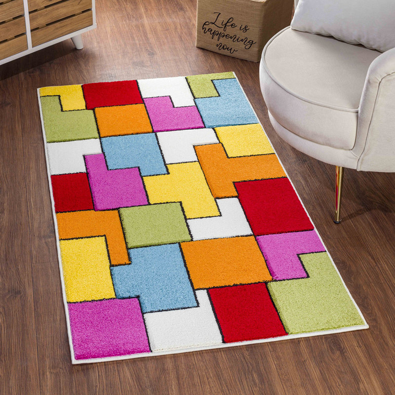 Modern Rug, Geometric Easy to Clean Rug For Living Room, Dining Room, Bedroom, Kitchen, Rectangle 160 x 213 cm