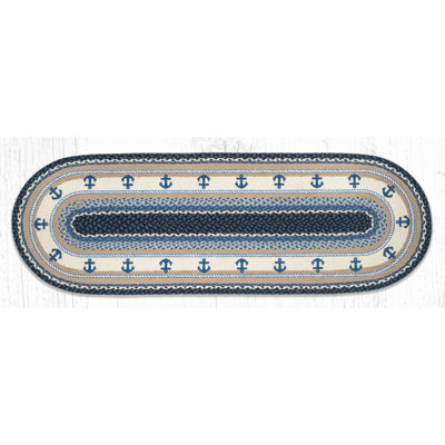 Tapis d'escalier ovale en jute