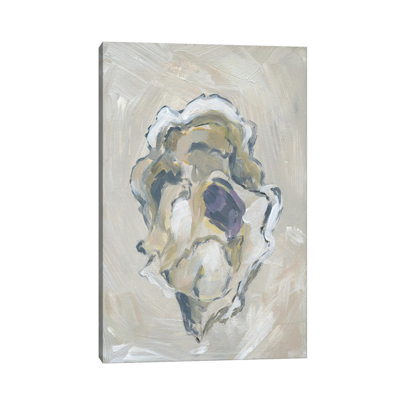 Giclée beige sur toile tendue avec huître III