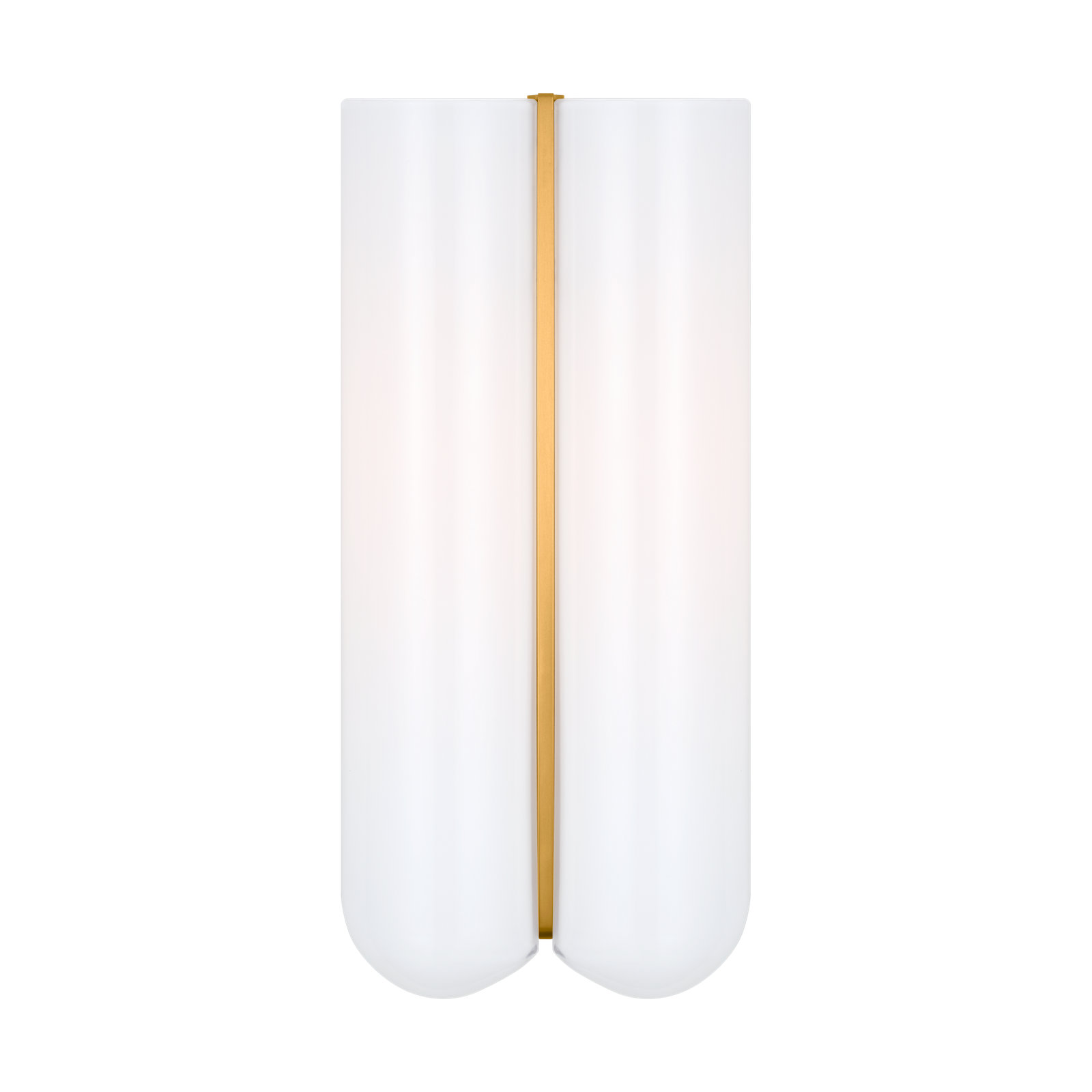 Single Light Glass Dimmable Flush Mounted Sconce, Burnished Brass