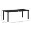 Table de salle à manger d'extérieur 75 po x 35 po pour 8 personnes, table de jardin rectangulaire en aluminium avec plateau en faux bois toutes saisons pour le jardin, pelouse, patio, noir