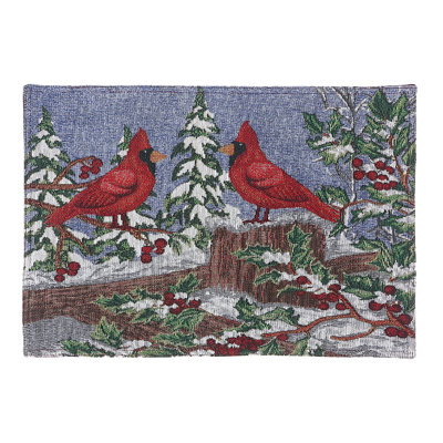 Napperon tapisserie Cardinals on Fence