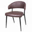 Chaise rembourrée en similicuir