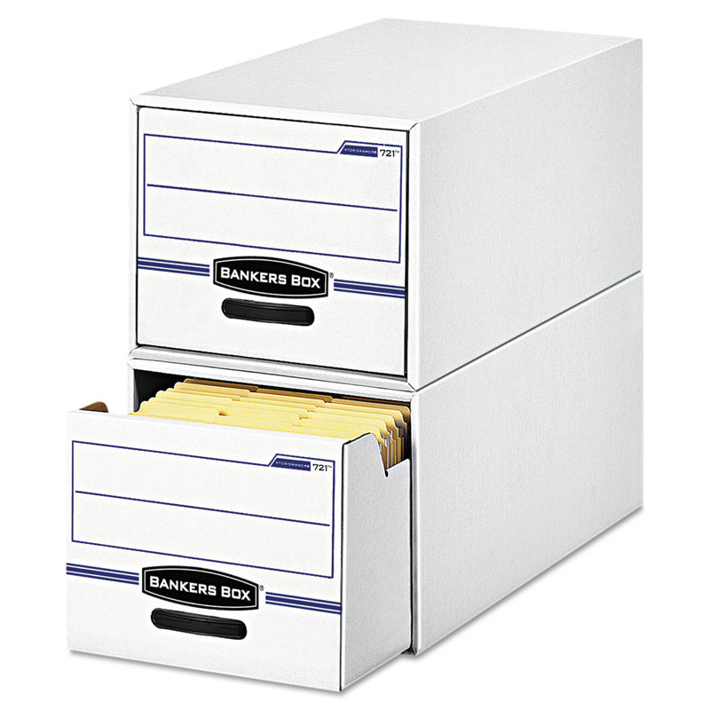 Stor/Drawer File Drawer, Legal, 15-1/2 x 23-1/4 x 10-3/8, White/Blue, 6/Carton