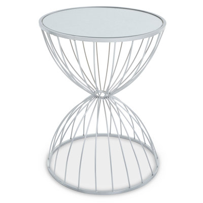 Jolie Glass Top Side Table