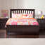Lit plateforme bas en bois massif Mission avec pied de lit assorti-83257628-83257630