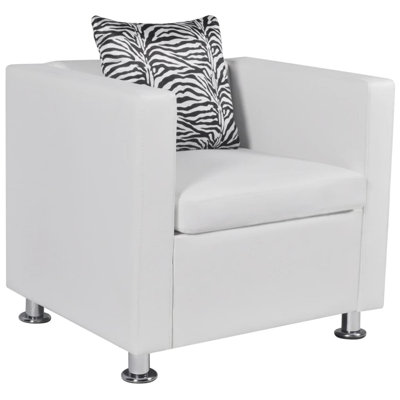 Fauteuil cubique en similicuir