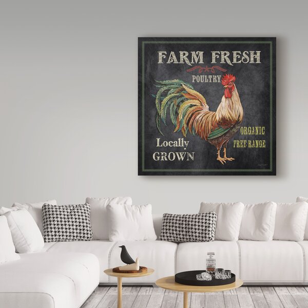 Trademark Art Jean Plout Farm Fresh Rooster On Canvas by Jean Plout ...