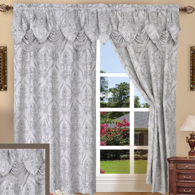 Damask Polyester Room Darkening Sliding Panel Pair (Set of 2)