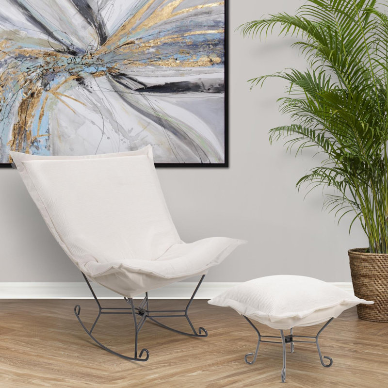 Palvinder Puff Ottoman Pana, White