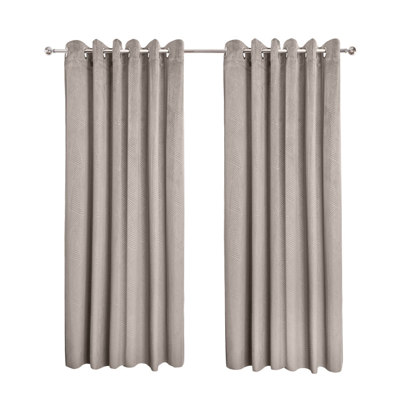 Blackout Curtain Panel Pair, 116cm Width x 137cm Drop, Cream