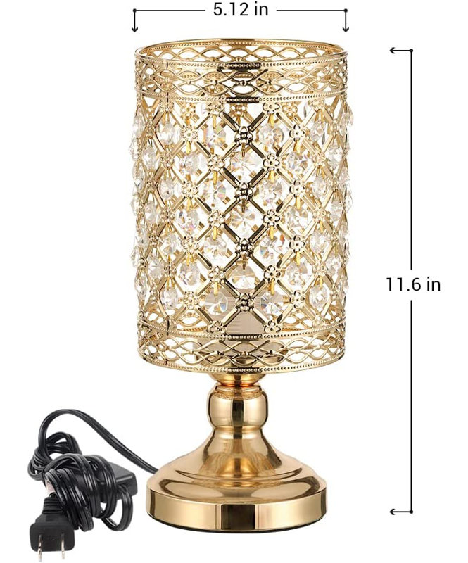 Ensemble de lampes de table dorées 11,6 po Aquil