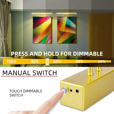 16'' Dimmable Wall Mount Picture Light with Remote