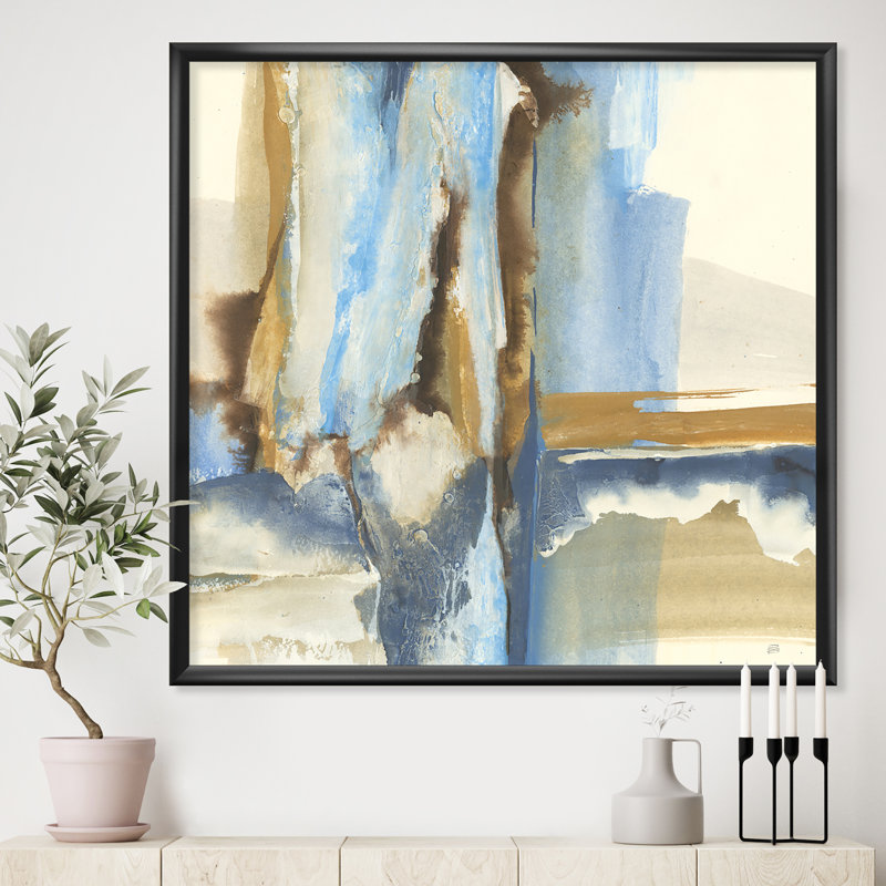 Cadre photo « river run ii », reproduction sur toile, Cadre noir, H 30 po x l 30 po x P 1 po