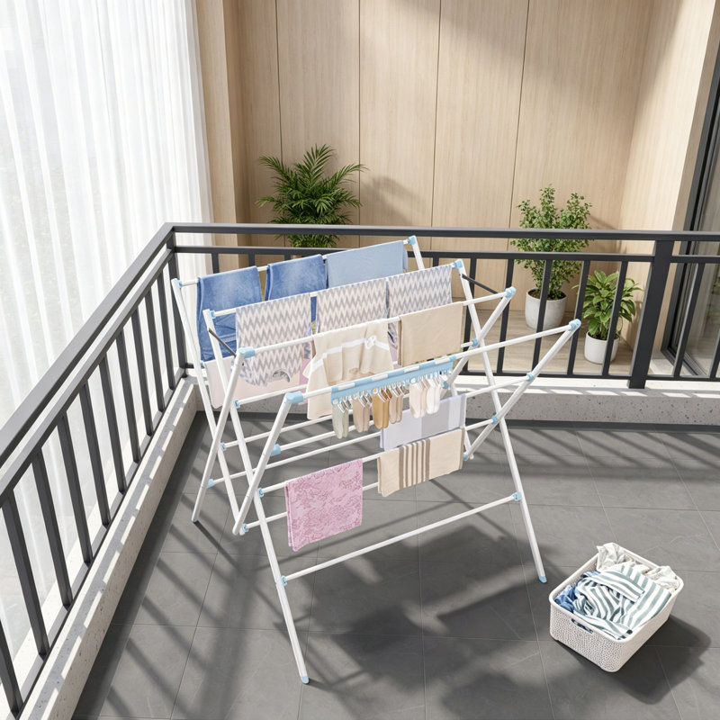74cm Portable Wardrobe, Blue
