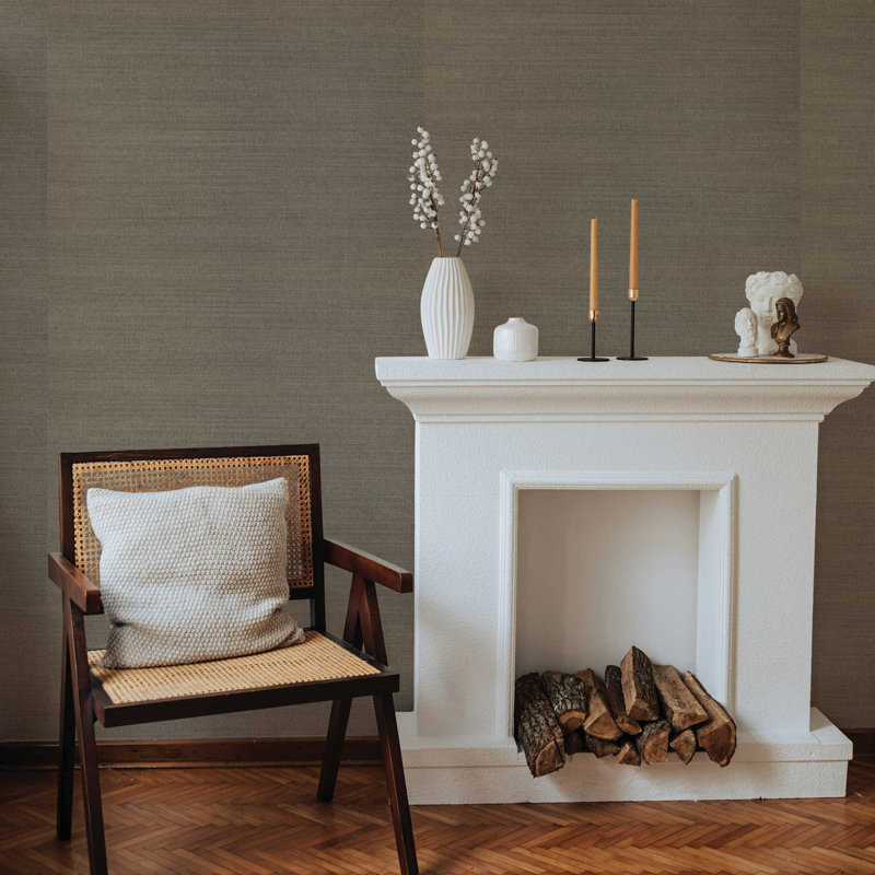Toile de ramis sisal métallique authentique, Brun