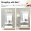 50mm W 76mm H Wall Mounted Optional Frameless Medicine Cabinet Mirror 2 Fixed