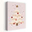 Soft Pink Christmas Tree Minimalist Abstract Contemporary Christmas Tree Winter Landscape Wall Art Print by Mathieu - Wrapped Canvas Print-1583177298