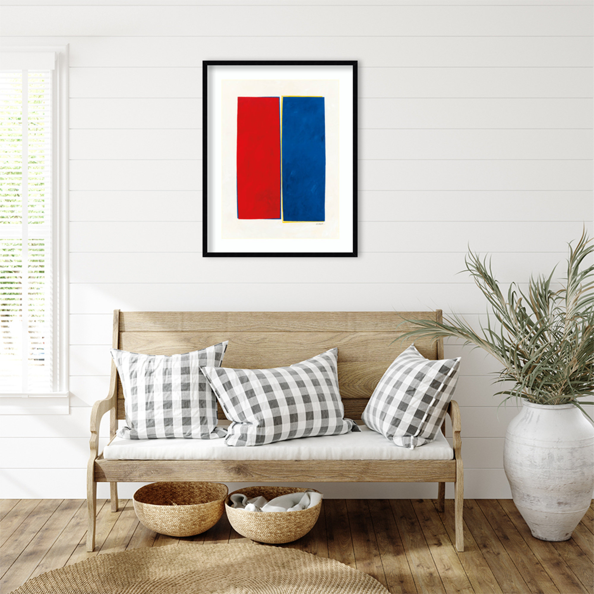 Monolithic II Wood Framed Wall Art Print, 33" H x 26" W, Black Framed