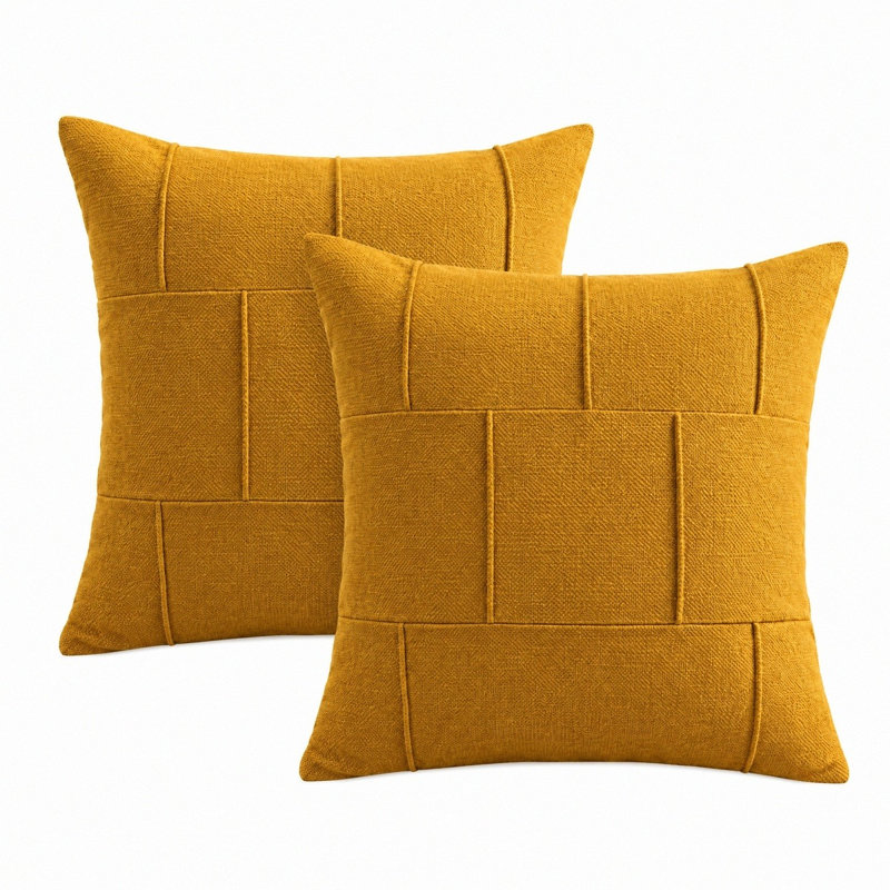 Housses de coussin 18 x 18 pouces, Jaune