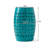 12" Accent Side End Table, Cylindrical Design, Coffee Table For Living Room, Family Room, Entryway, Indoor Outdoor, Industrial Style, Teal Color | Gift Idea-166030477