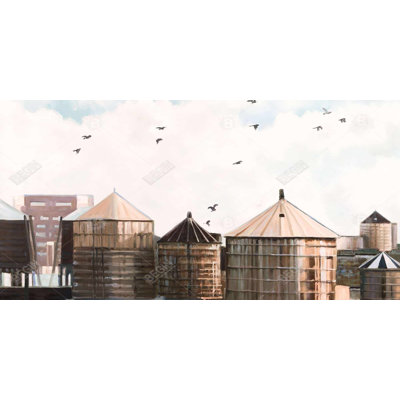 Water towers - 15.75"x31.50" Desk mat