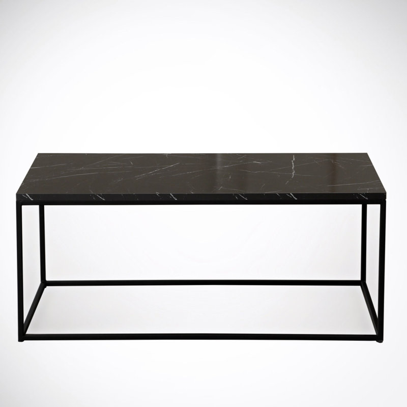 Manuel Frame Coffee Table, Black, Marble