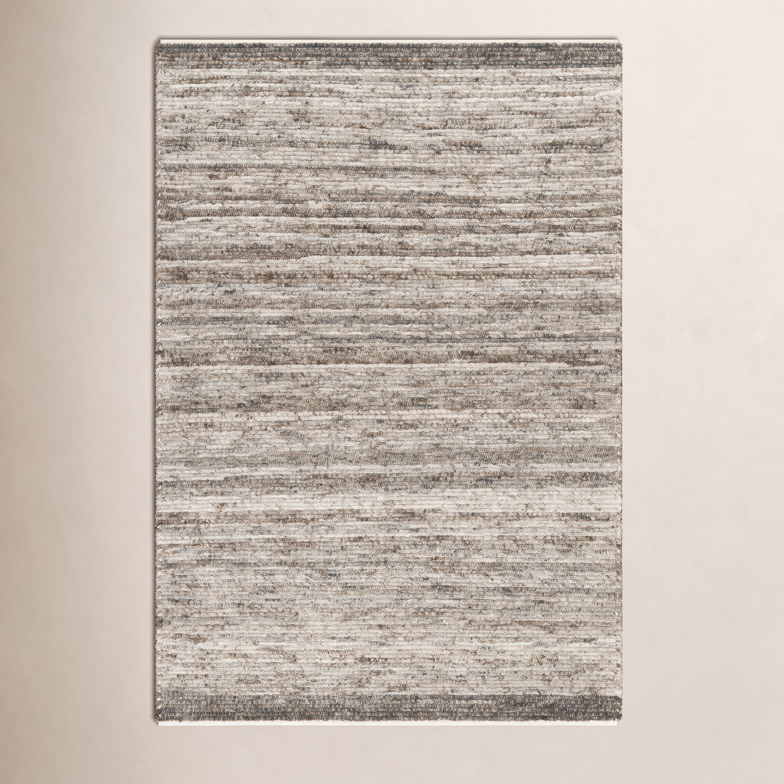 Mecit Hand-Woven Gray Rug, Rectangle 8' x 10'