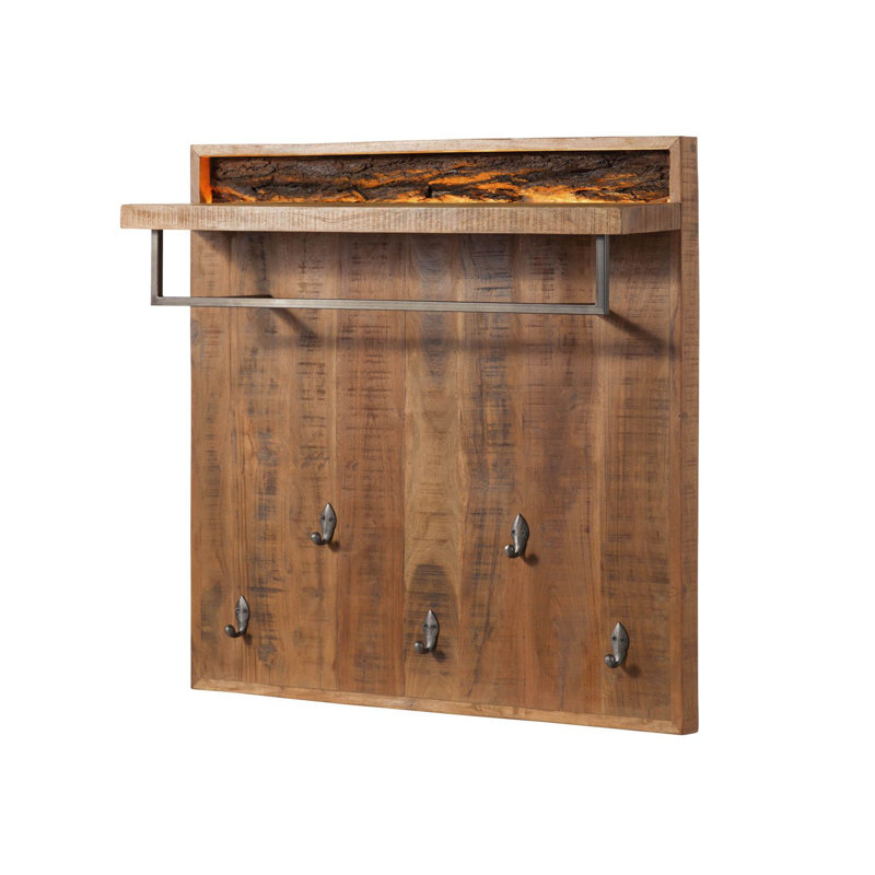 BARK Solid Wood Wall Mounted Coat Rack