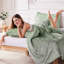 Housse de couette en velours 4 pièces très grand / très grand avec attaches intérieures matelassées et chaleureuses