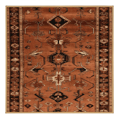 Machine Washable Turkish Brown Area Rug